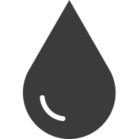 Icoon van een druppel. Representatief voor vloeibare producten.